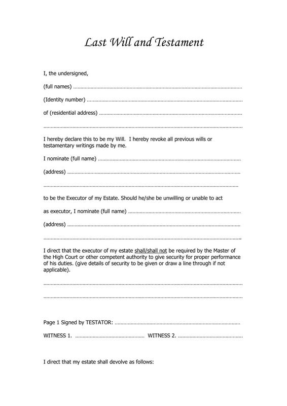 Connecticut Last Will and Testament